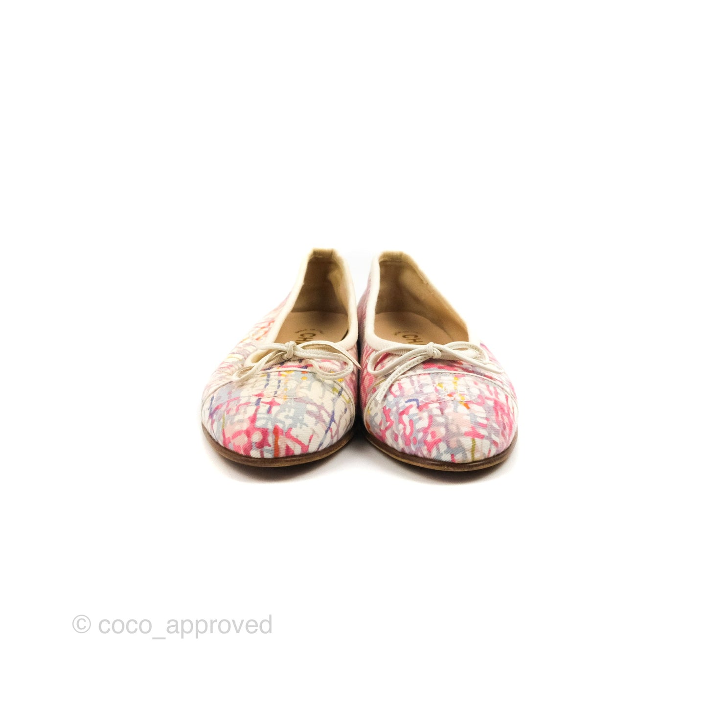 Chanel Ballerina Flats Pink/White Size 36