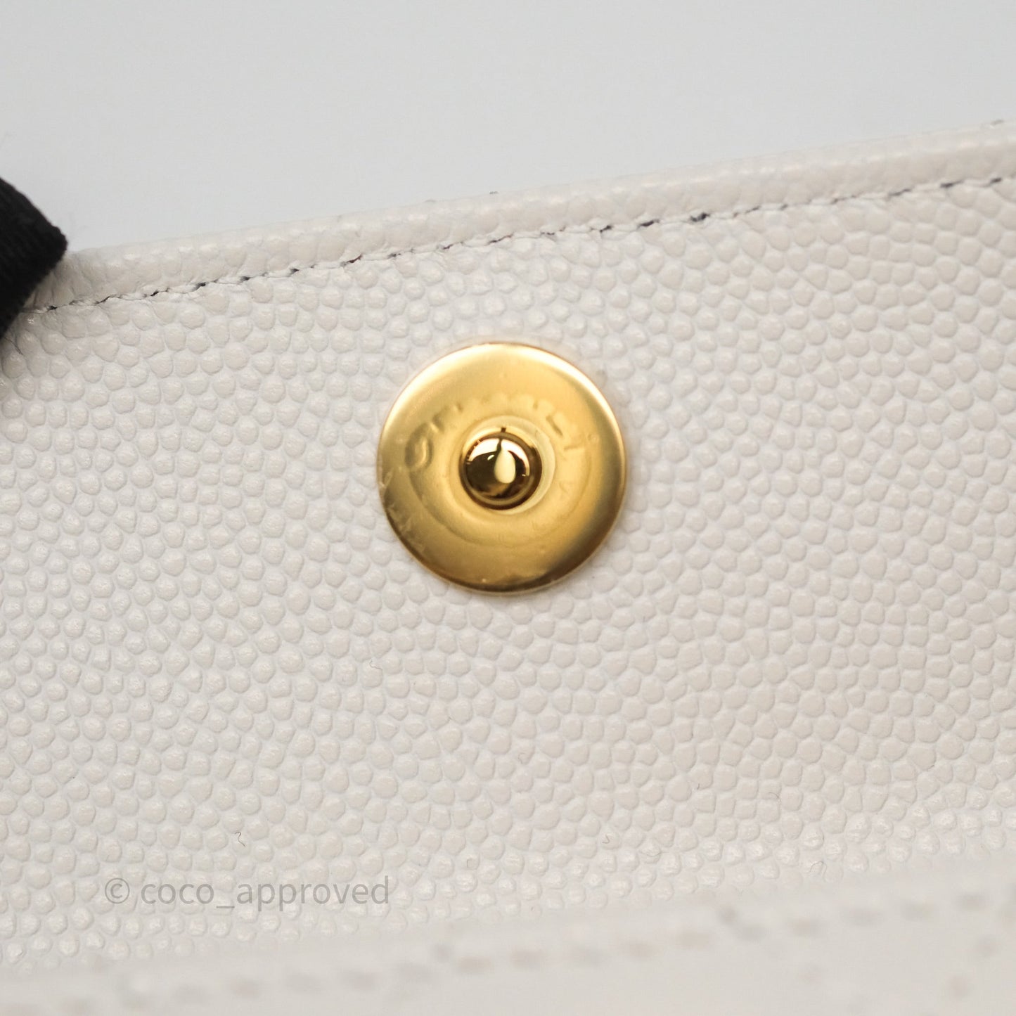 Chanel Quilted Polly Pocket Hobo Bag Caviar White Gold Hardware