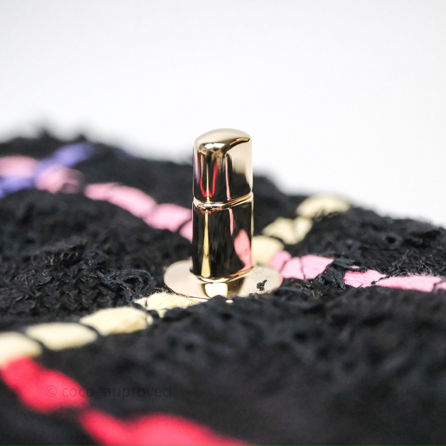 Chanel Mini Rectangular Flap Multicolor Tweed Gold Hardware