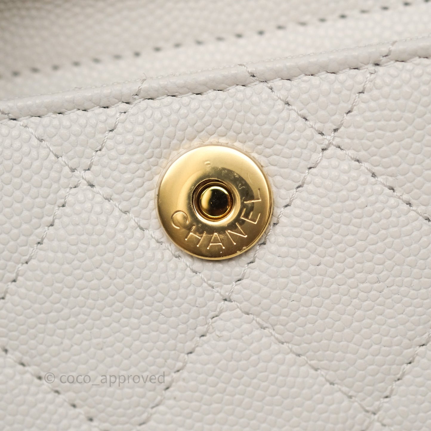 Chanel Quilted Polly Pocket Hobo Bag Caviar White Gold Hardware