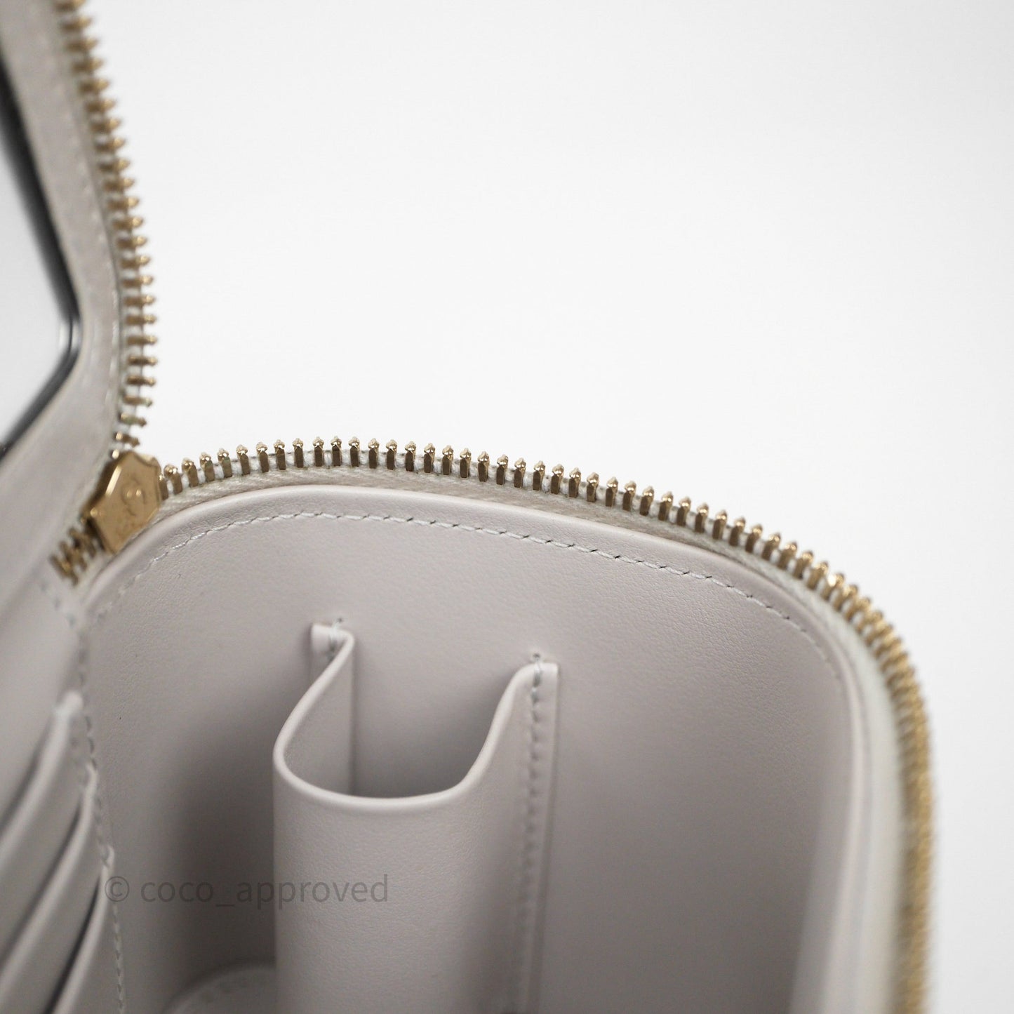 Chanel Vanity with Chain Grey Caviar Gold Hardware