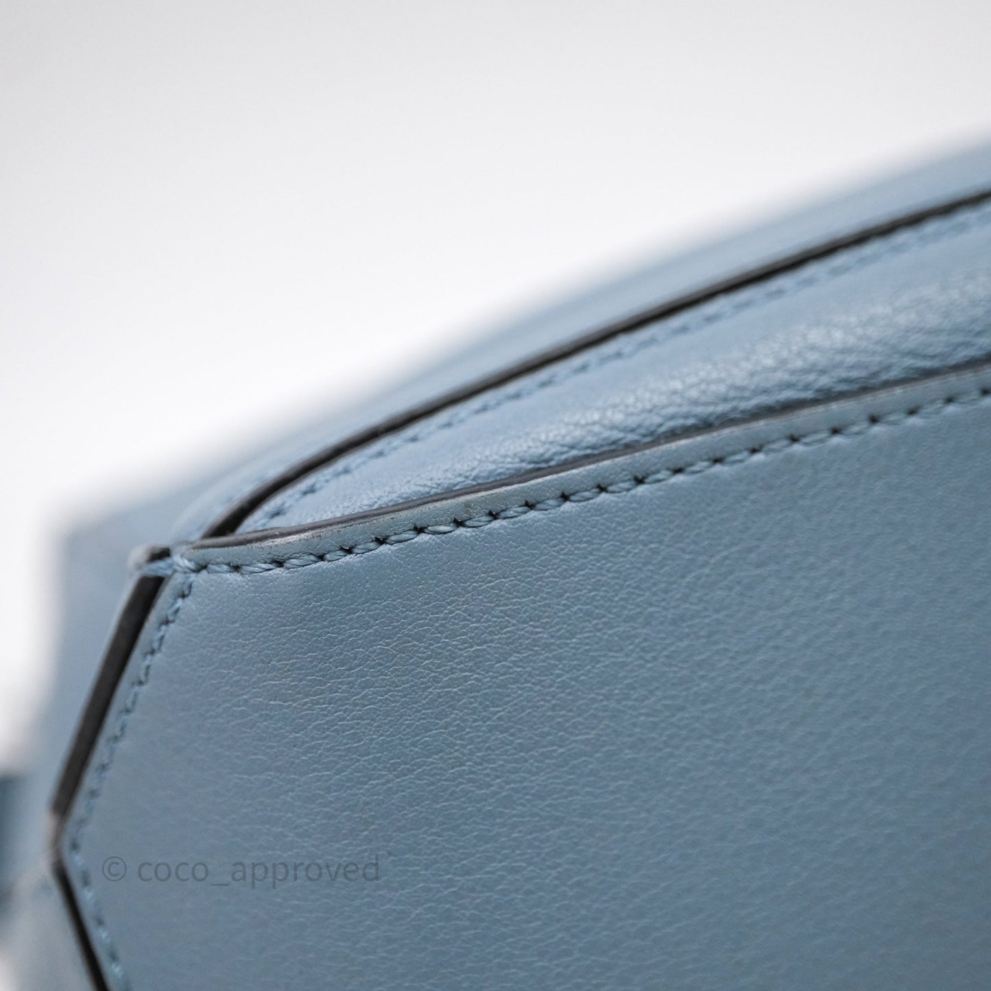 Loewe Small Puzzle Bag Stone Blue Calfskin