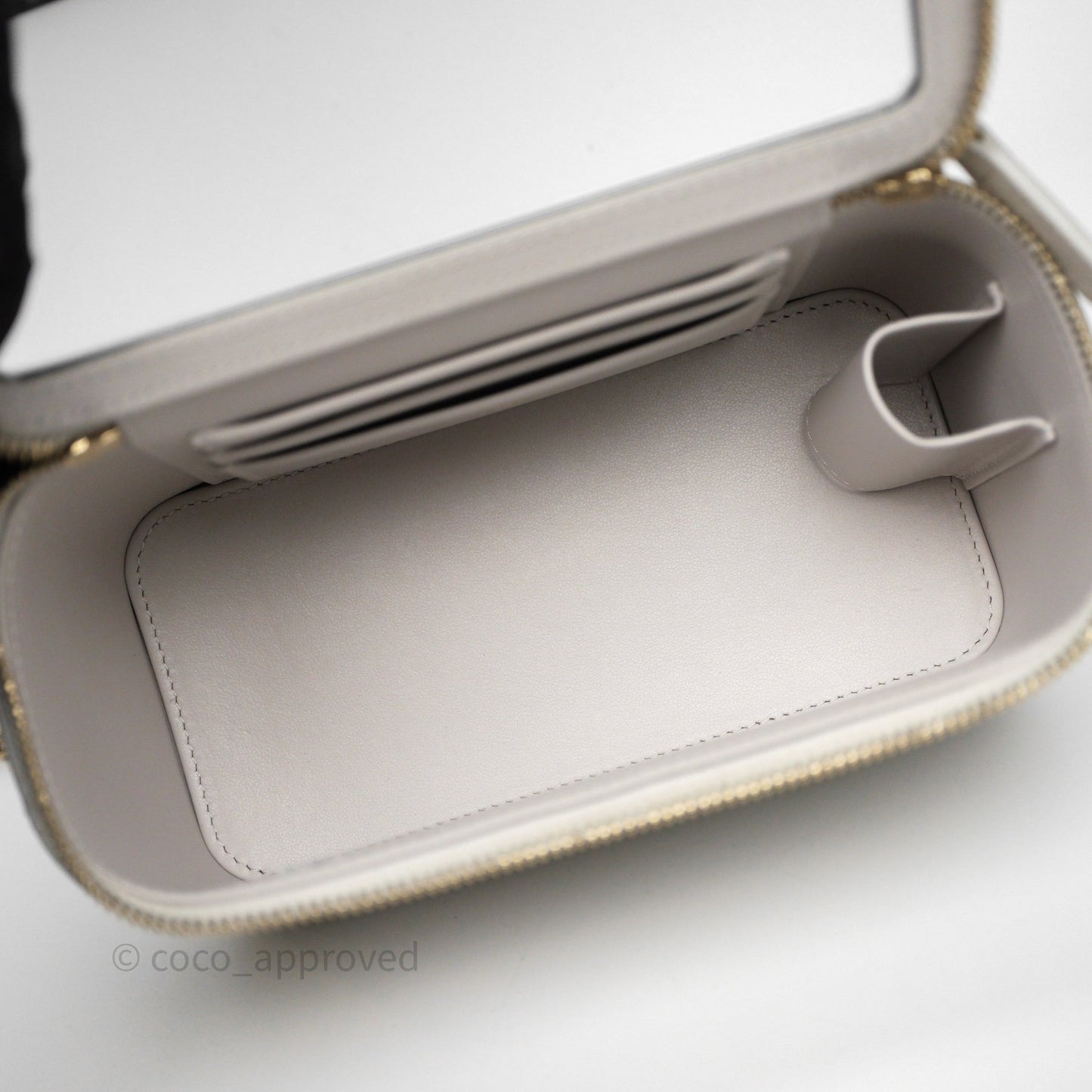 Chanel Vanity with Chain Grey Caviar Gold Hardware