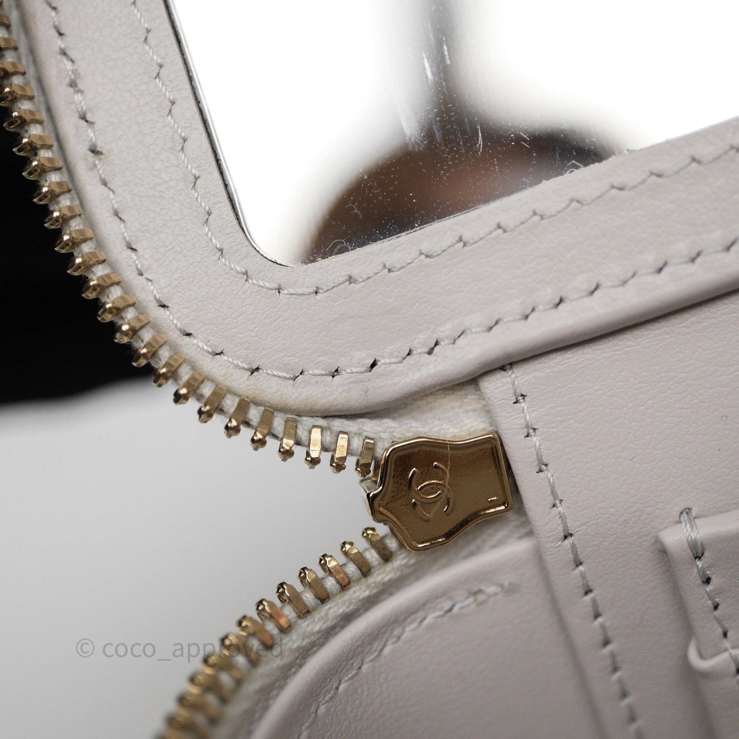 Chanel Vanity with Chain Grey Caviar Gold Hardware