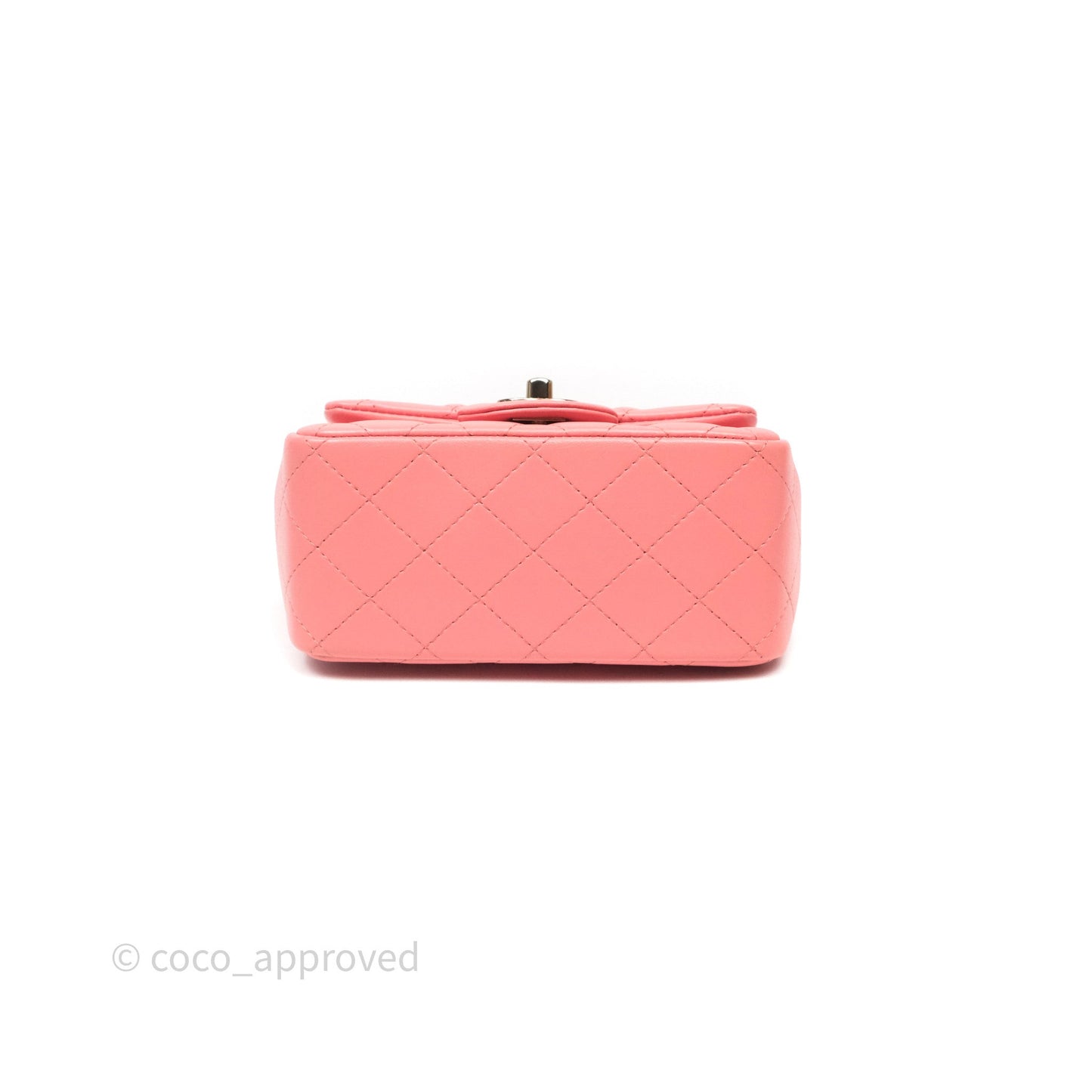 Chanel Mini Square Flap Quilted Pink Lambskin Gold Hardware