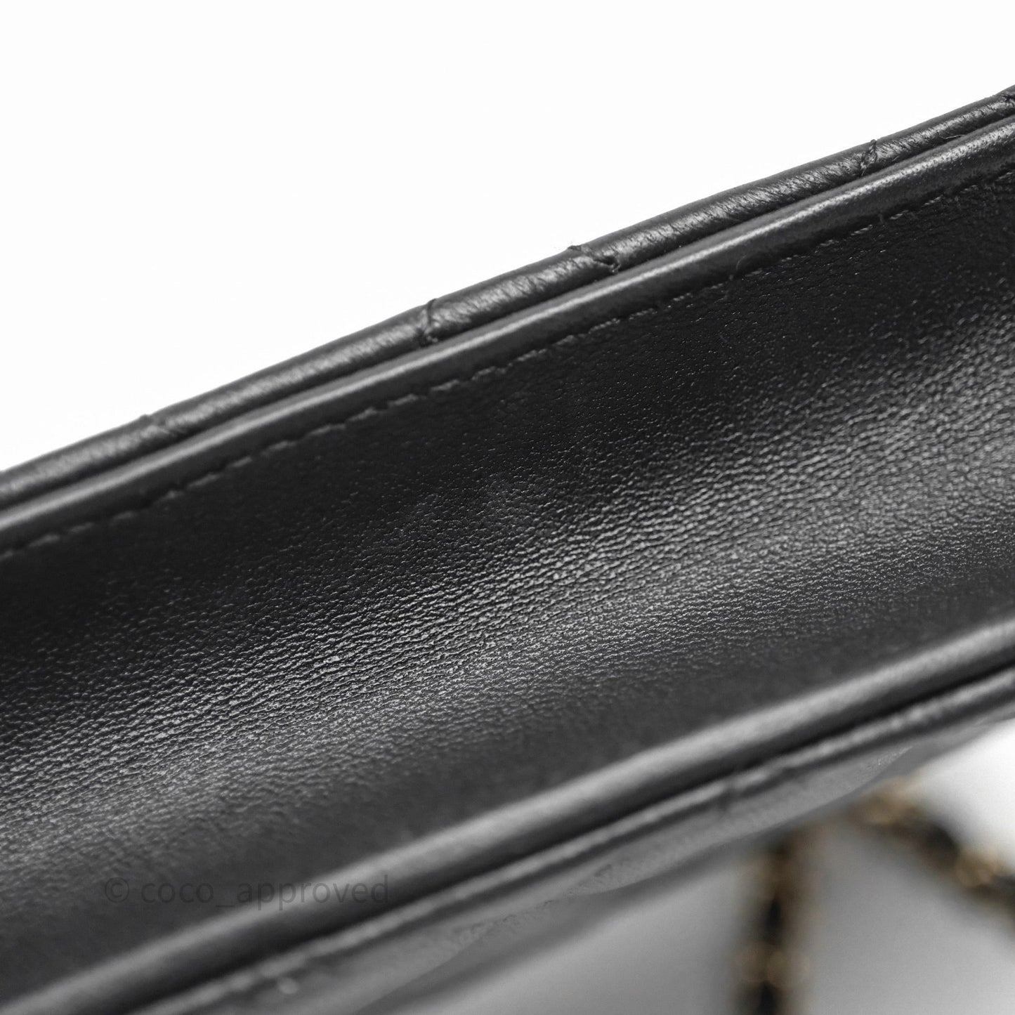 Chanel Top Handle Mini WOC Phone Holder Black Lambskin Gold Hardware