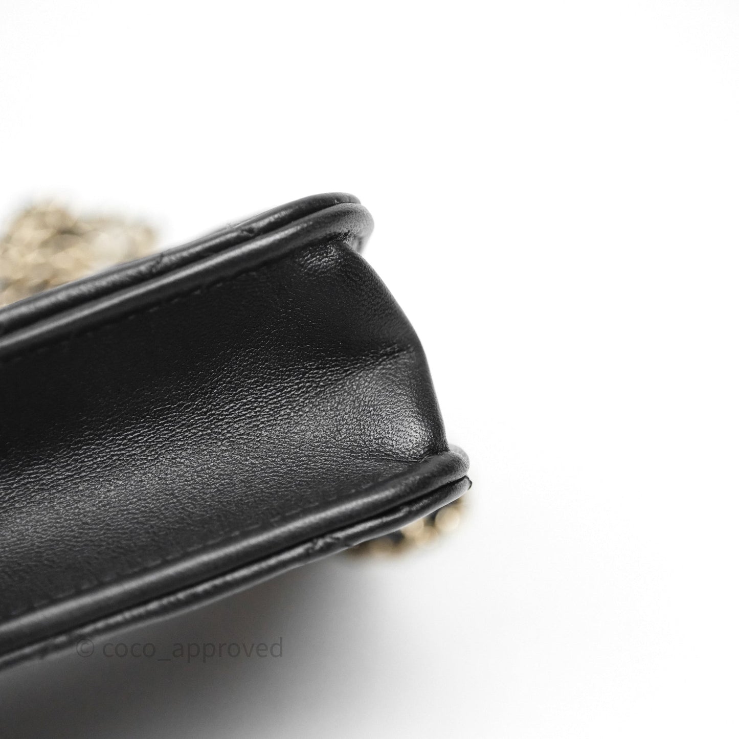 Chanel Top Handle Mini WOC Phone Holder Black Lambskin Gold Hardware