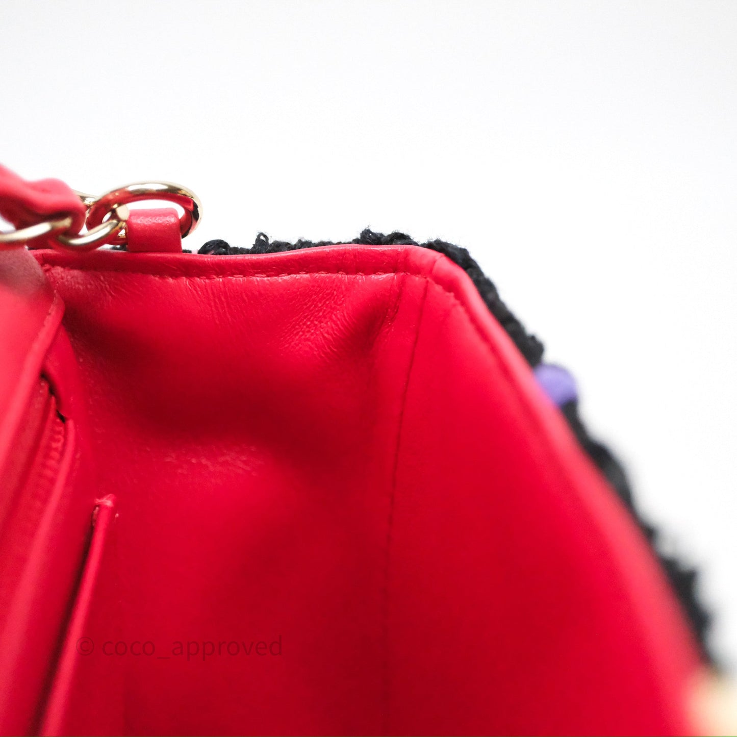 Chanel Mini Rectangular Flap Multicolor Tweed Gold Hardware