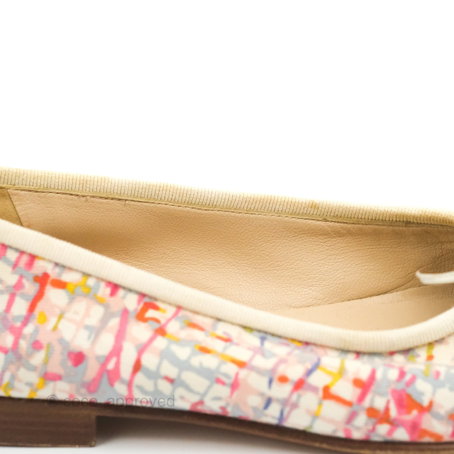 Chanel Ballerina Flats Pink/White Size 36