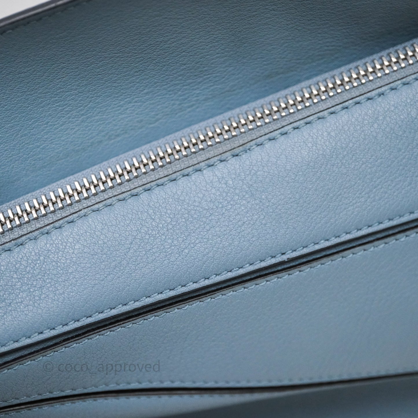 Loewe Small Puzzle Bag Stone Blue Calfskin