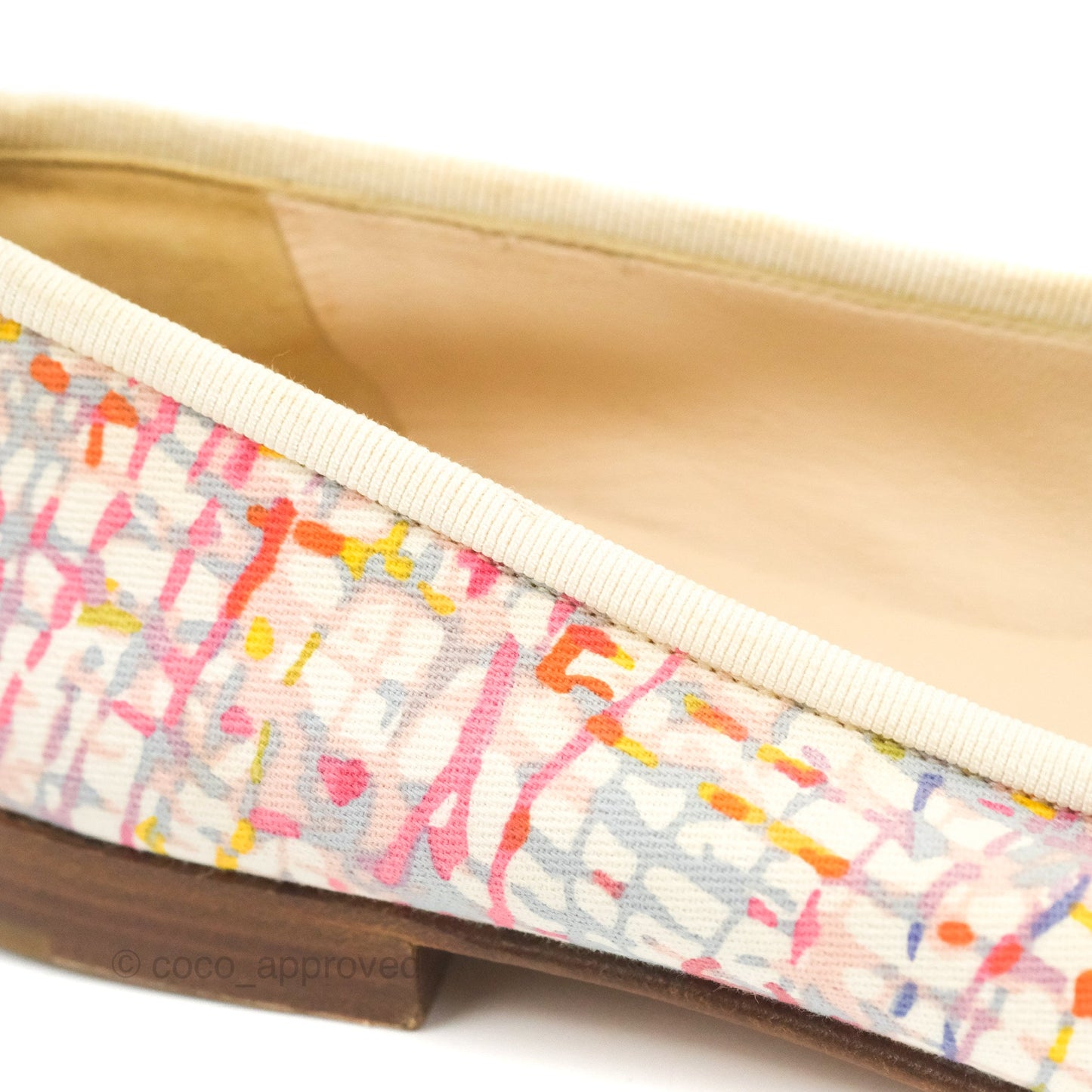 Chanel Ballerina Flats Pink/White Size 36