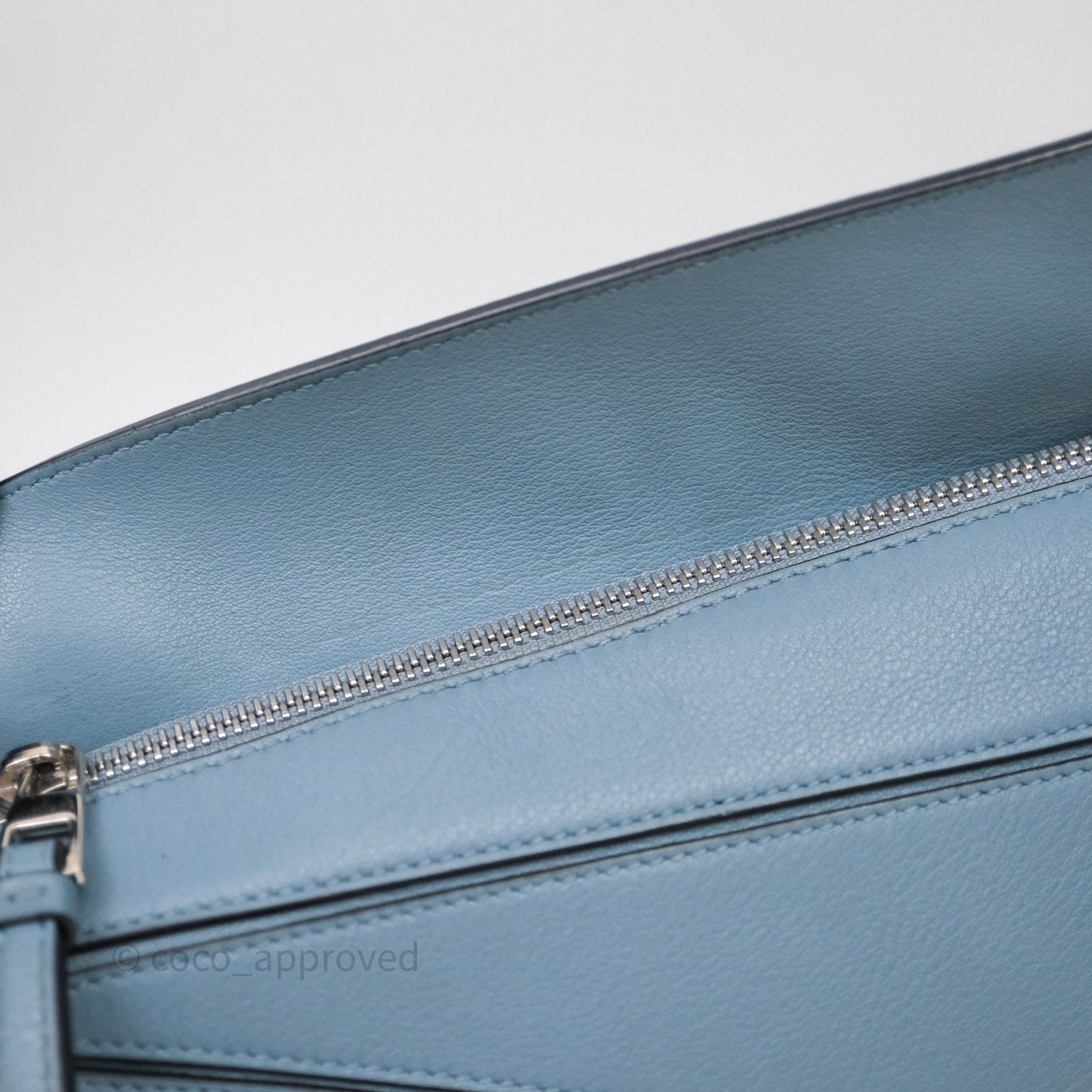 Loewe Small Puzzle Bag Stone Blue Calfskin