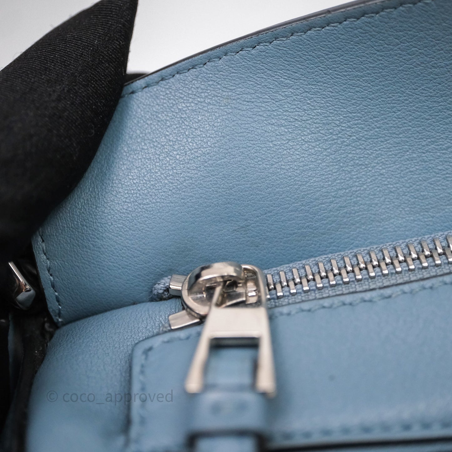 Loewe Small Puzzle Bag Stone Blue Calfskin