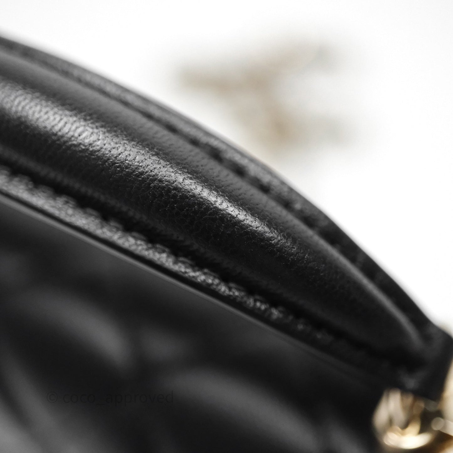 Chanel Top Handle Mini WOC Phone Holder Black Lambskin Gold Hardware