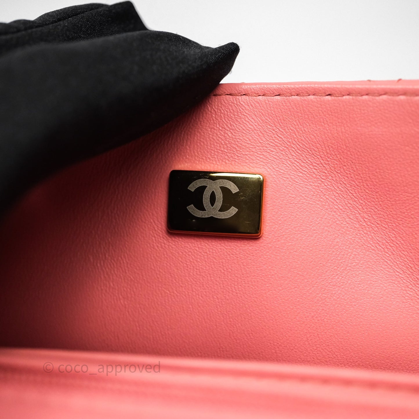 Chanel Mini Square Flap Quilted Pink Lambskin Gold Hardware