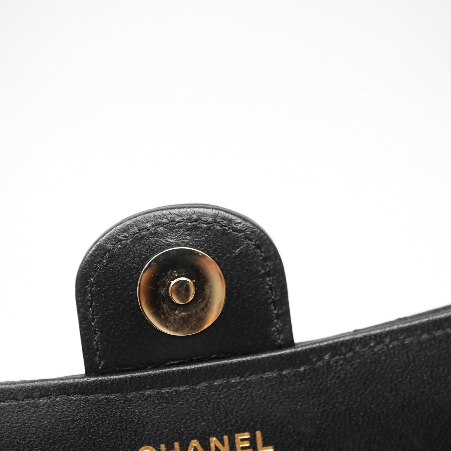 Chanel Top Handle Mini WOC Phone Holder Black Lambskin Gold Hardware