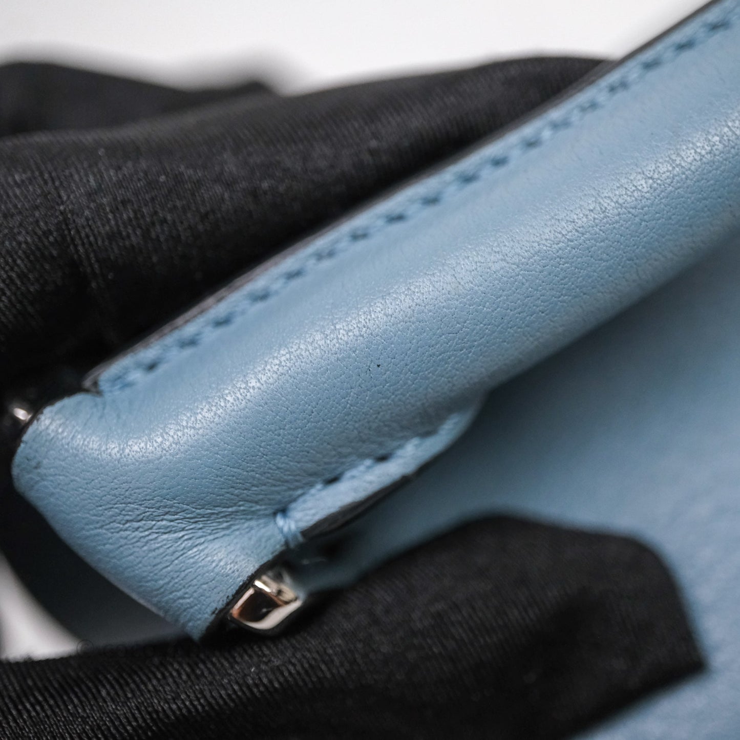 Loewe Small Puzzle Bag Stone Blue Calfskin