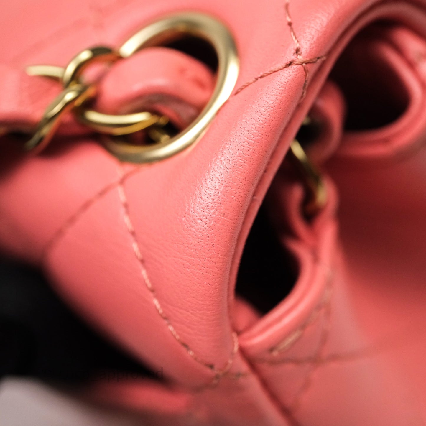 Chanel Mini Square Flap Quilted Pink Lambskin Gold Hardware