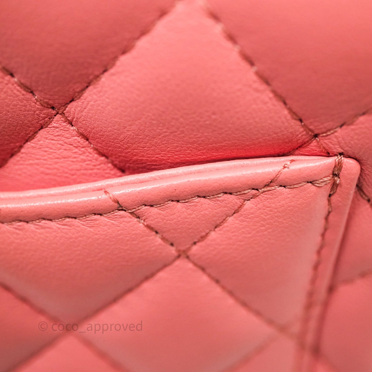 Chanel Mini Square Flap Quilted Pink Lambskin Gold Hardware