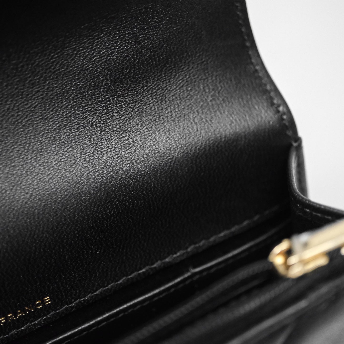 Chanel Top Handle Mini WOC Phone Holder Black Lambskin Gold Hardware