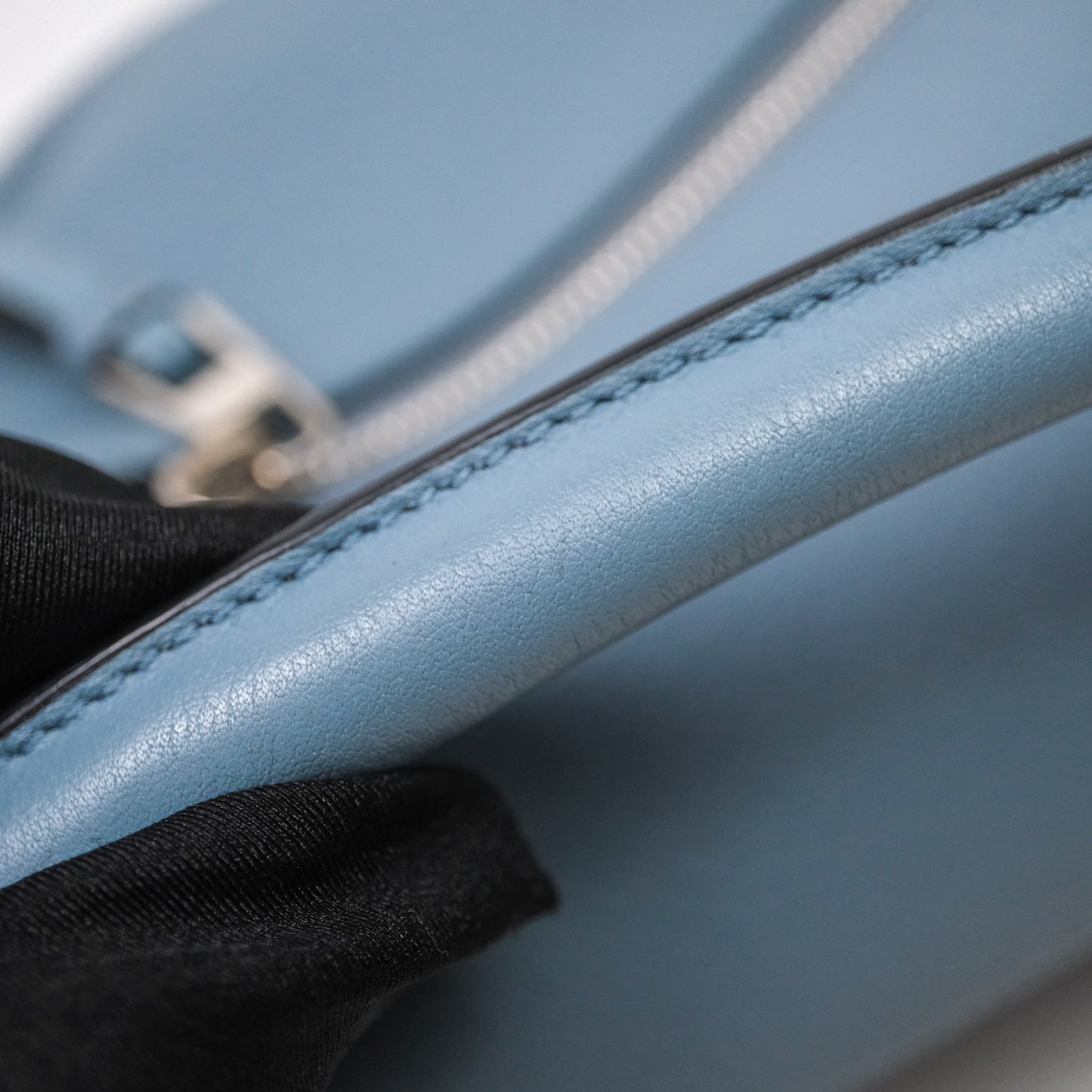 Loewe Small Puzzle Bag Stone Blue Calfskin