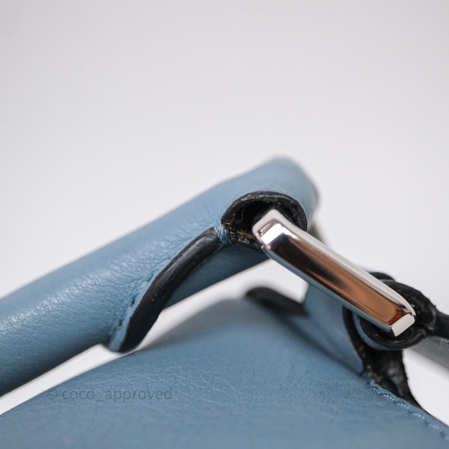 Loewe Small Puzzle Bag Stone Blue Calfskin