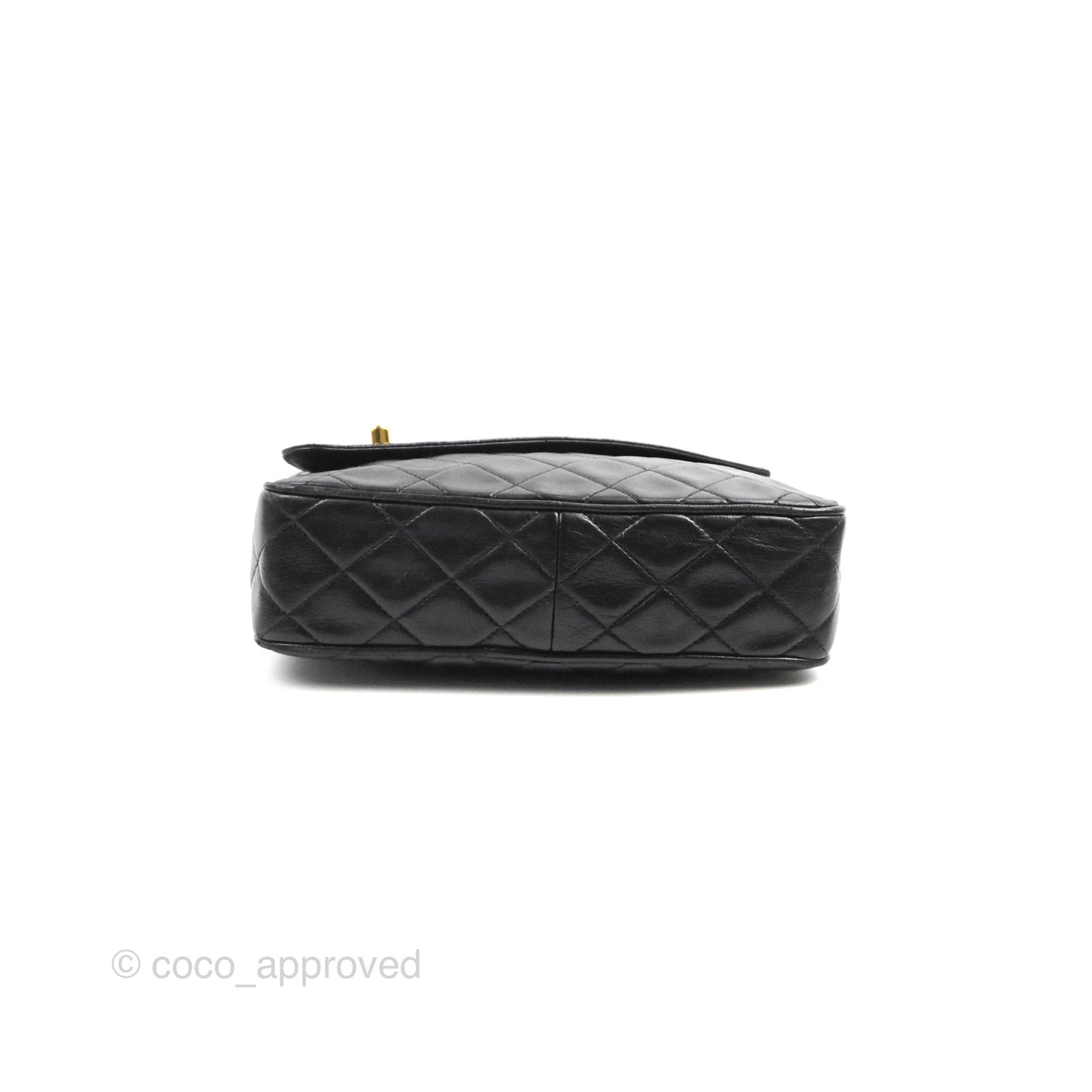 Chanel Vintage Camera Bag Black Lambskin 24K Gold Hardware