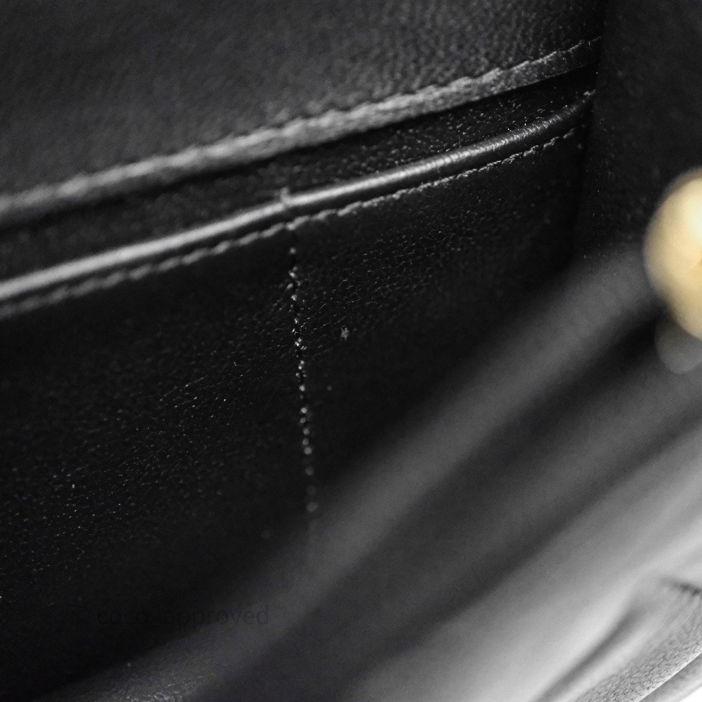 Chanel Top Handle Mini WOC Phone Holder Black Lambskin Gold Hardware
