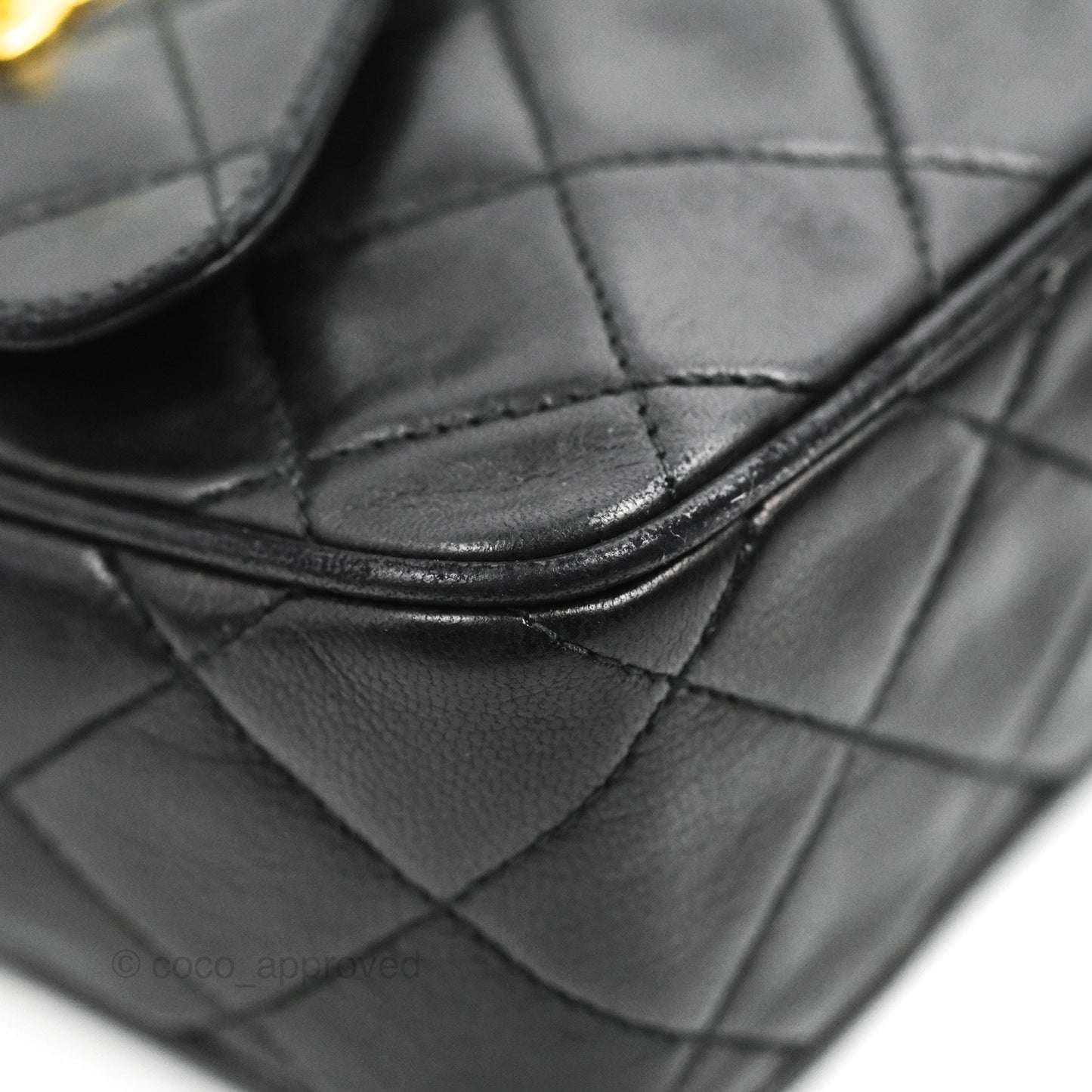Chanel Vintage Camera Bag Black Lambskin 24K Gold Hardware