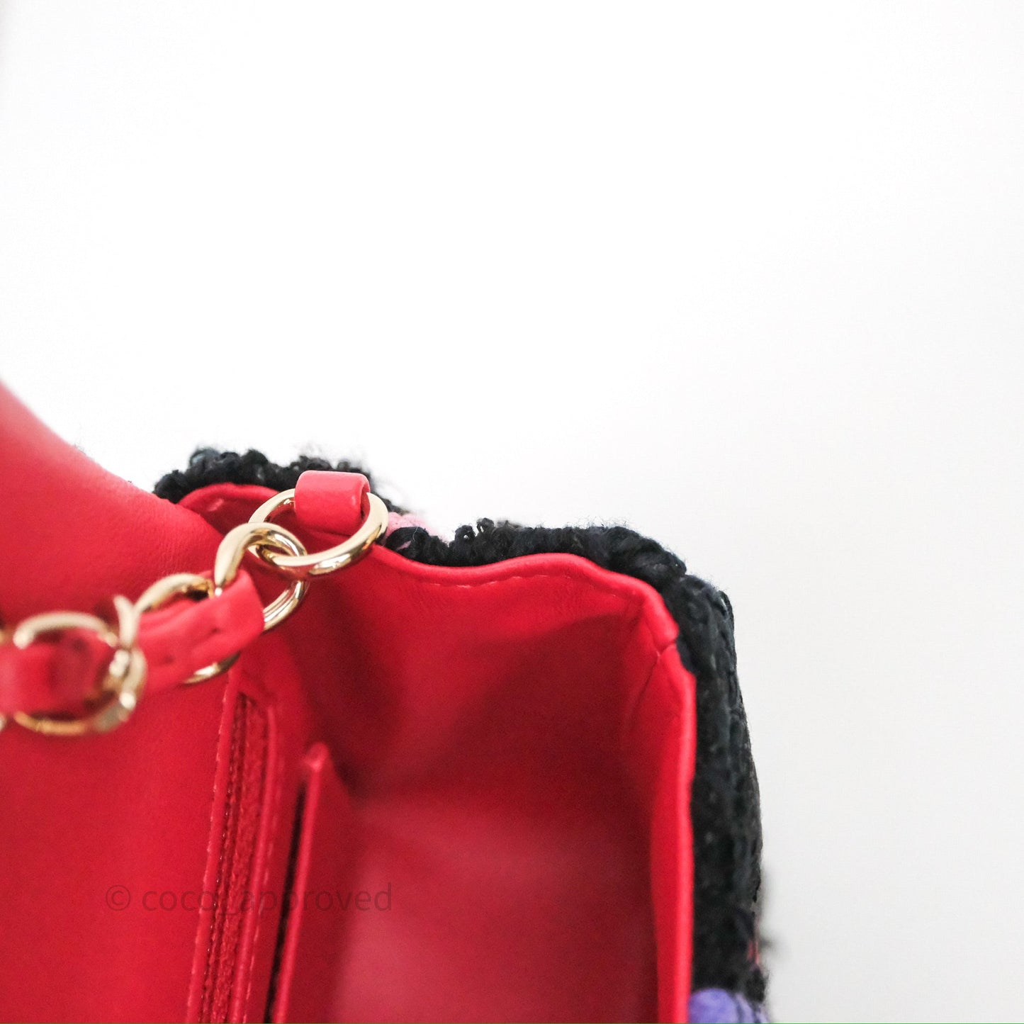 Chanel Mini Rectangular Flap Multicolor Tweed Gold Hardware