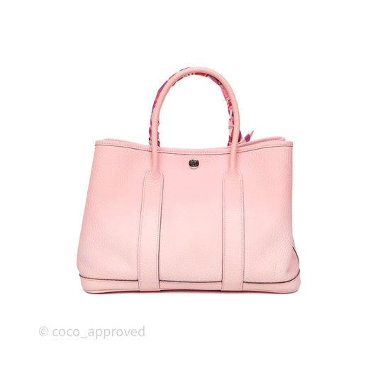 Hermes Garden Party 30 Rose Sakura 3Q Palladium Hardware