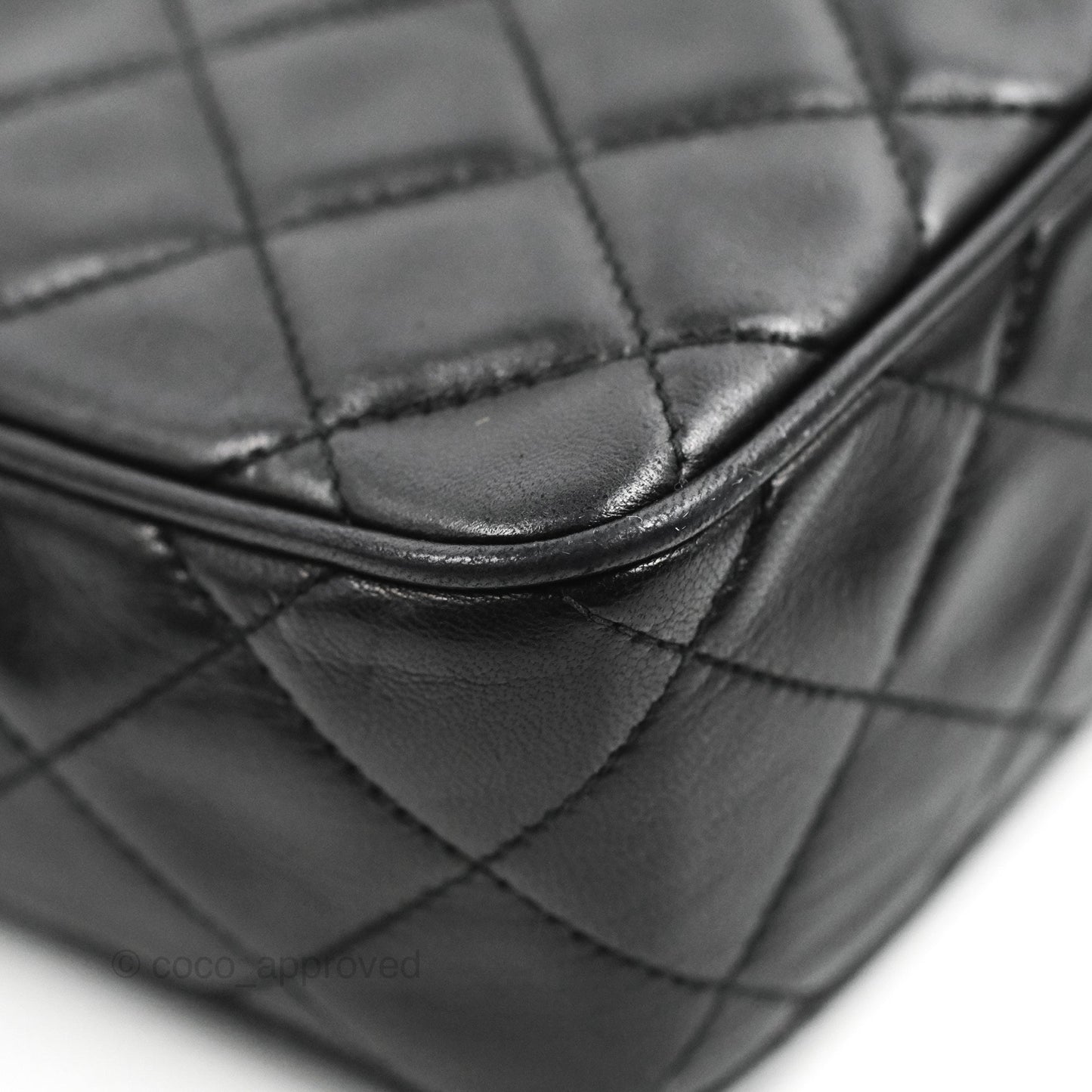 Chanel Vintage Camera Bag Black Lambskin 24K Gold Hardware