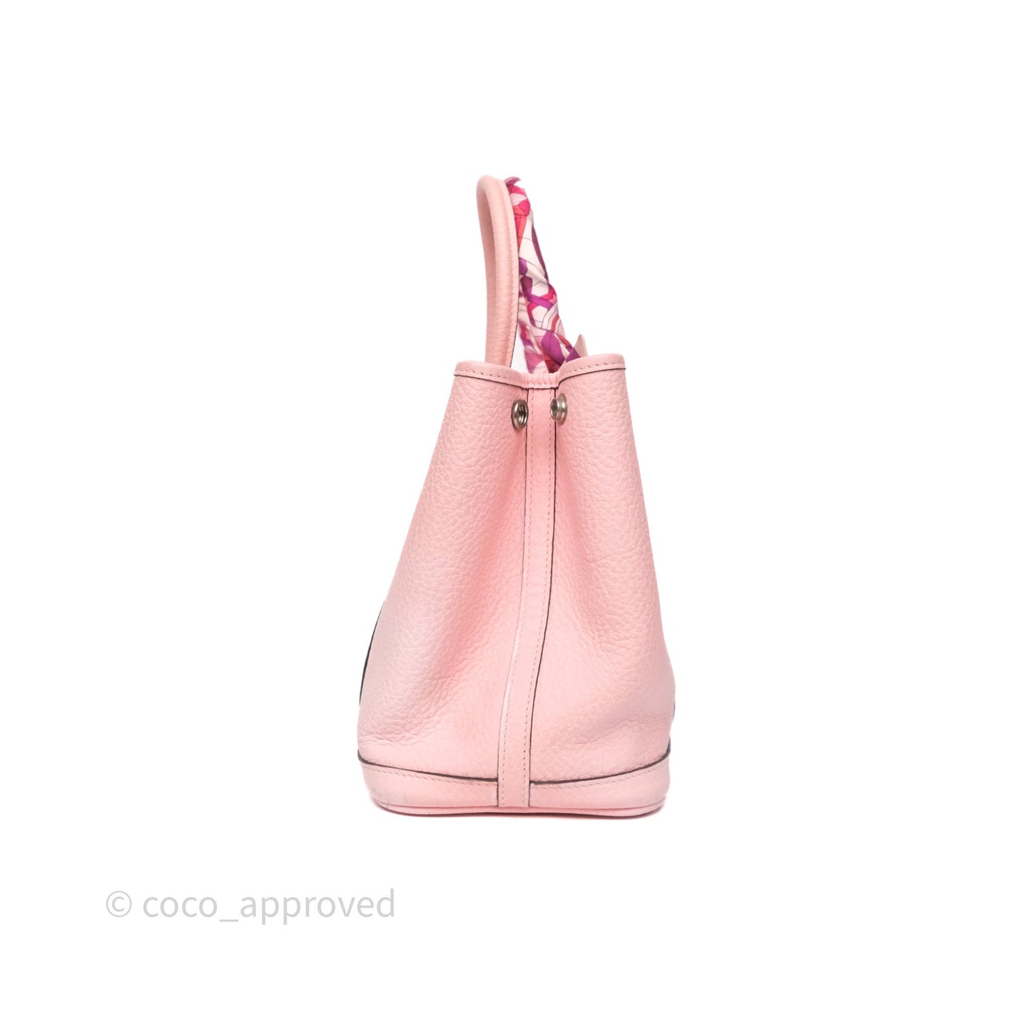 Hermes Garden Party 30 Rose Sakura 3Q Palladium Hardware