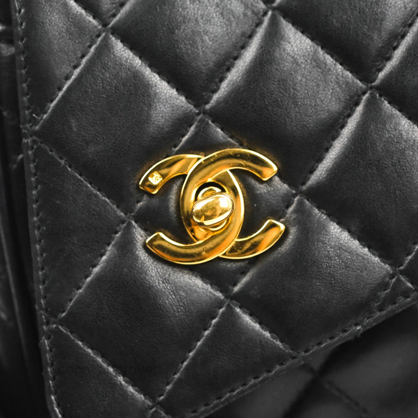 Chanel Vintage Camera Bag Black Lambskin 24K Gold Hardware