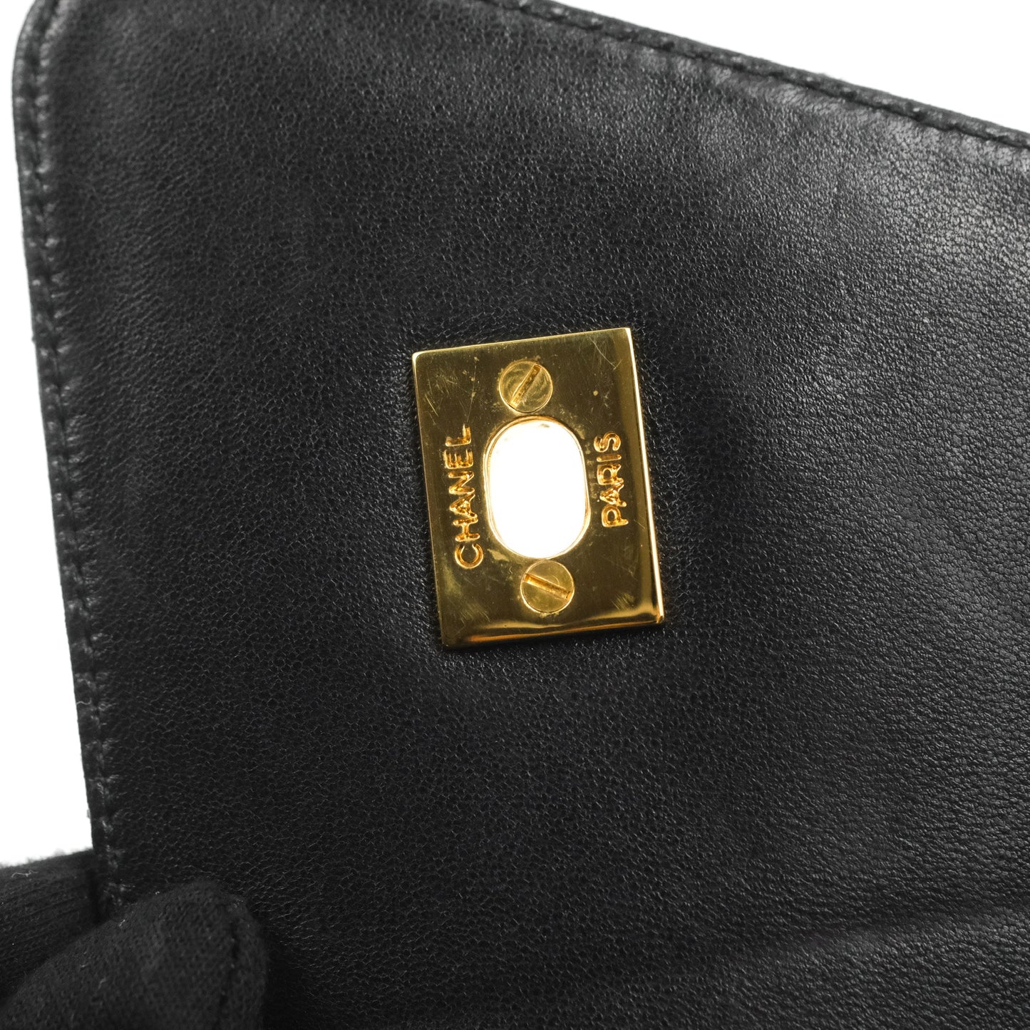 Chanel Vintage Camera Bag Black Lambskin 24K Gold Hardware