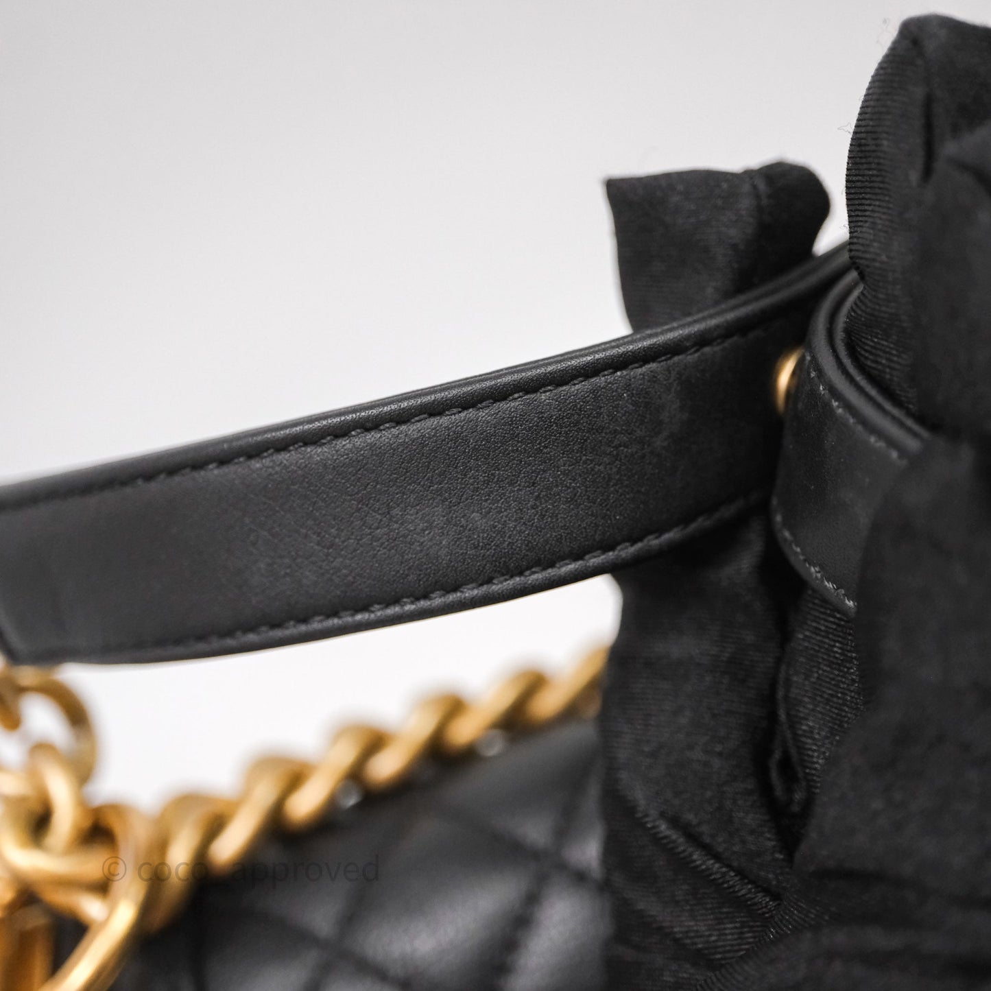 Chanel Medium Boy Quilted Black Calfskin Aged Gold Hardware