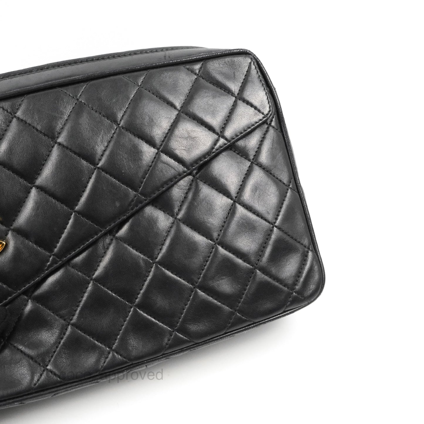 Chanel Vintage Camera Bag Black Lambskin 24K Gold Hardware