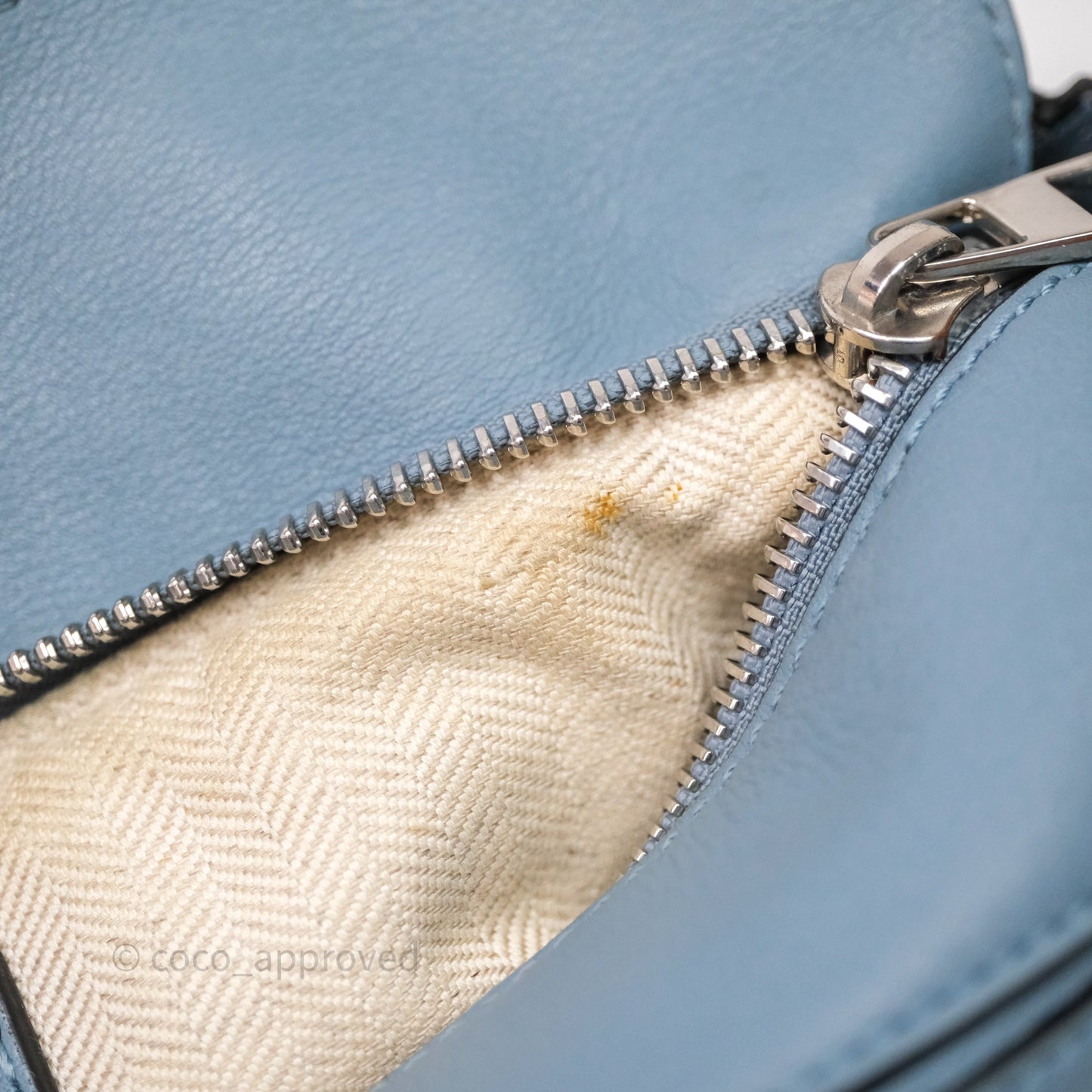 Loewe Small Puzzle Bag Stone Blue Calfskin