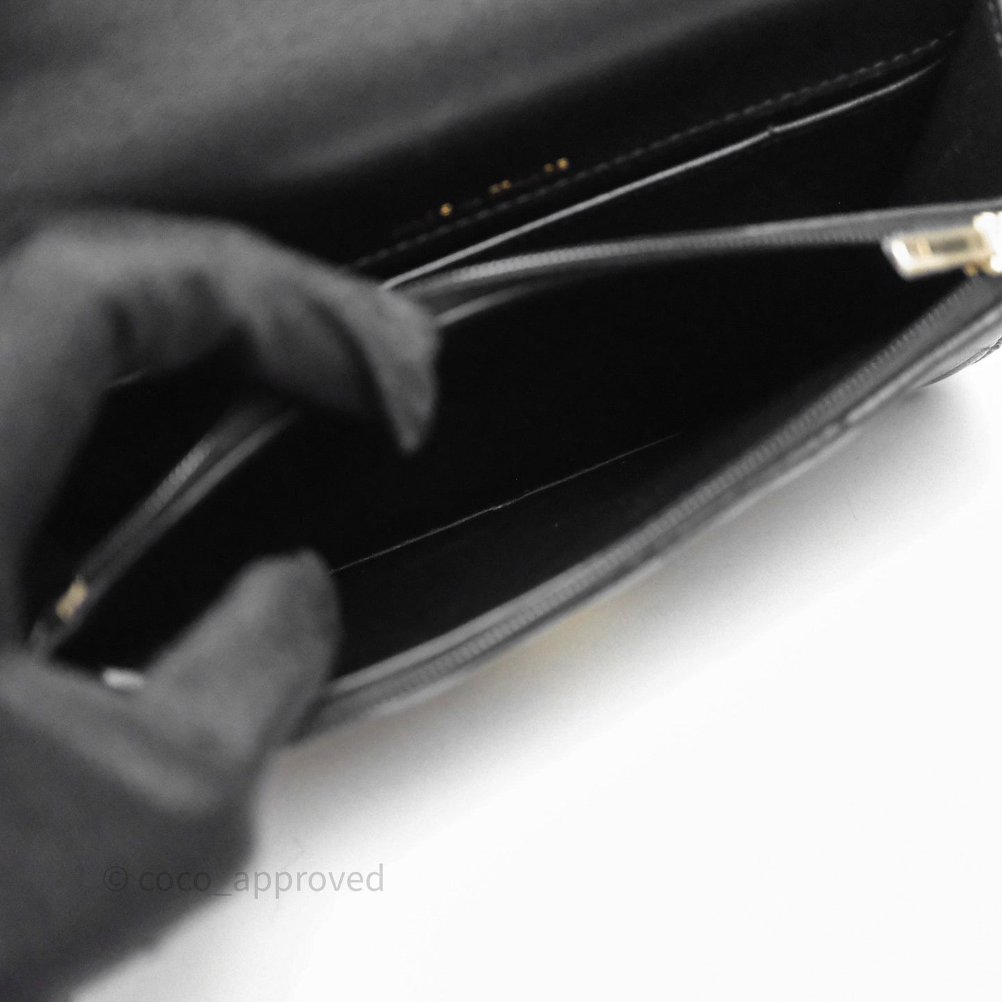 Chanel Top Handle Mini WOC Phone Holder Black Lambskin Gold Hardware