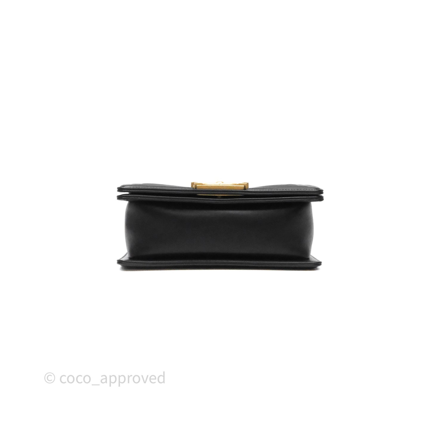 Chanel Small Boy Black Lambskin Aged Gold Hardware