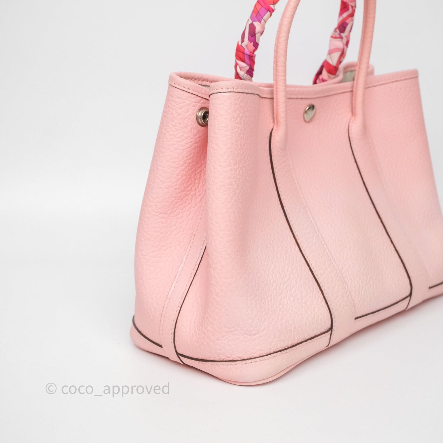 Hermes Garden Party 30 Rose Sakura 3Q Palladium Hardware