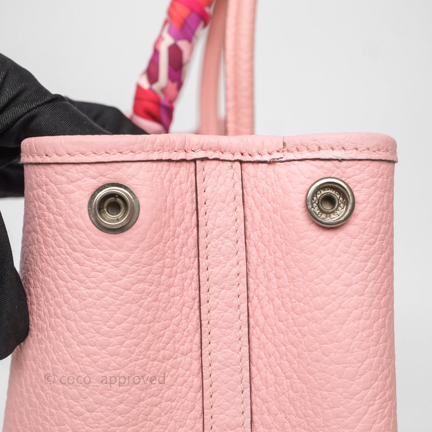 Hermes Garden Party 30 Rose Sakura 3Q Palladium Hardware