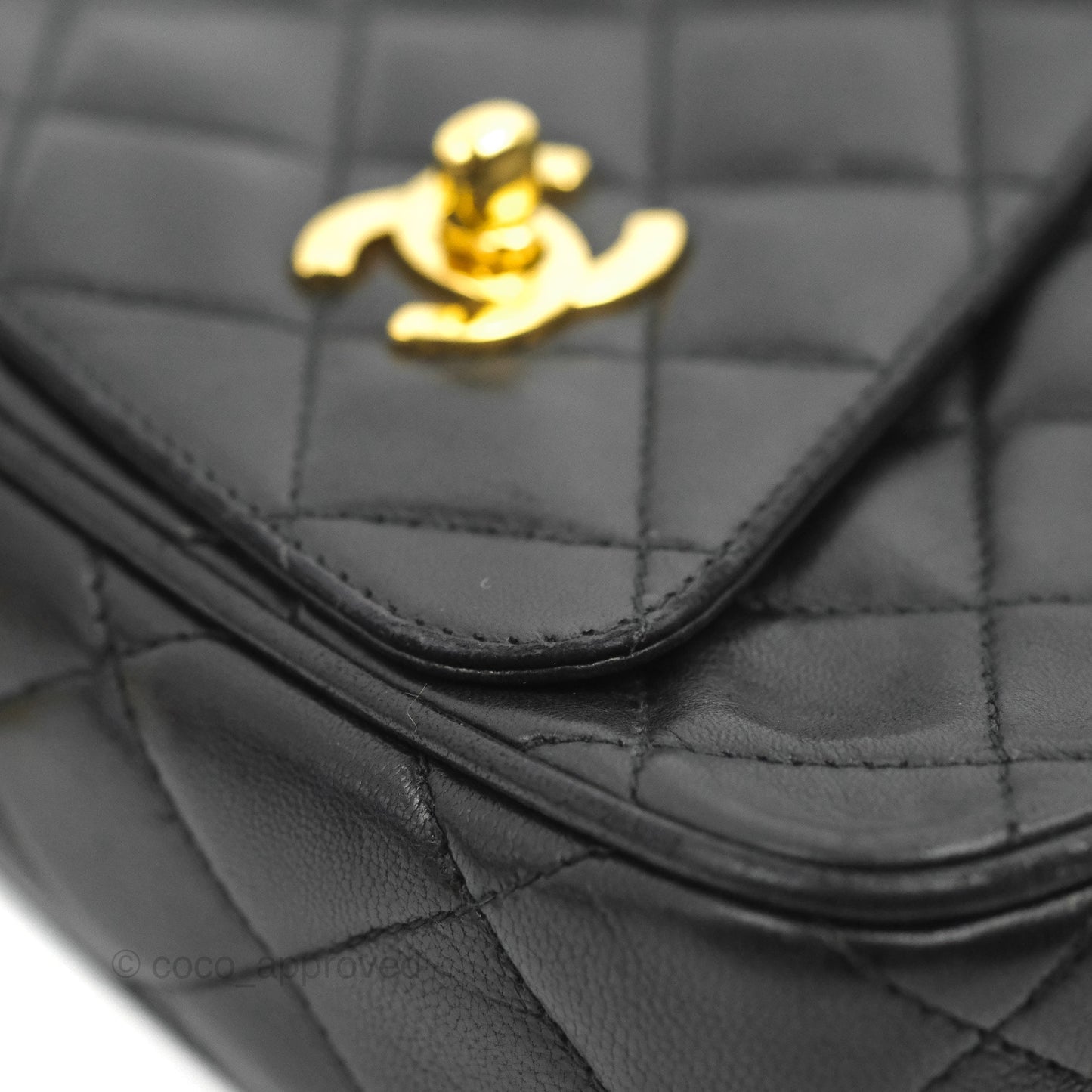 Chanel Vintage Camera Bag Black Lambskin 24K Gold Hardware