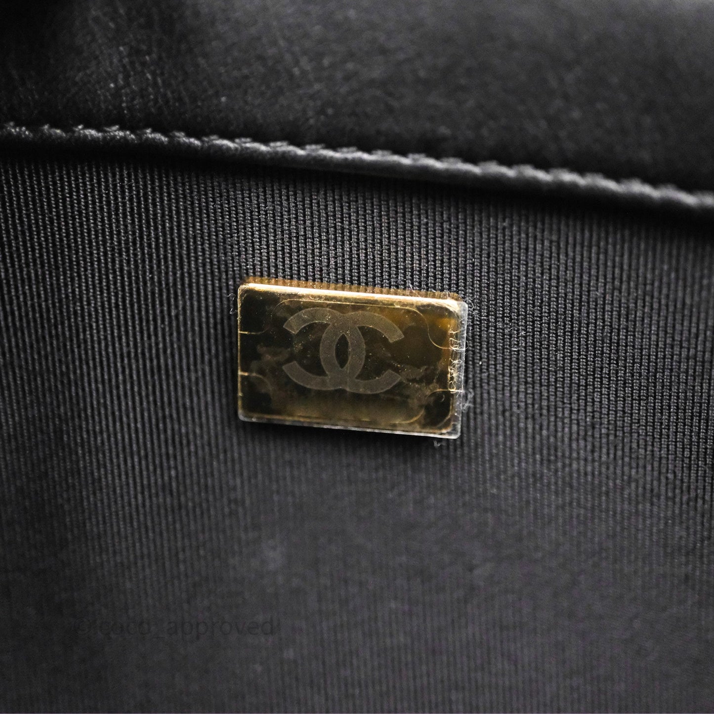 Chanel Small Boy Black Lambskin Aged Gold Hardware