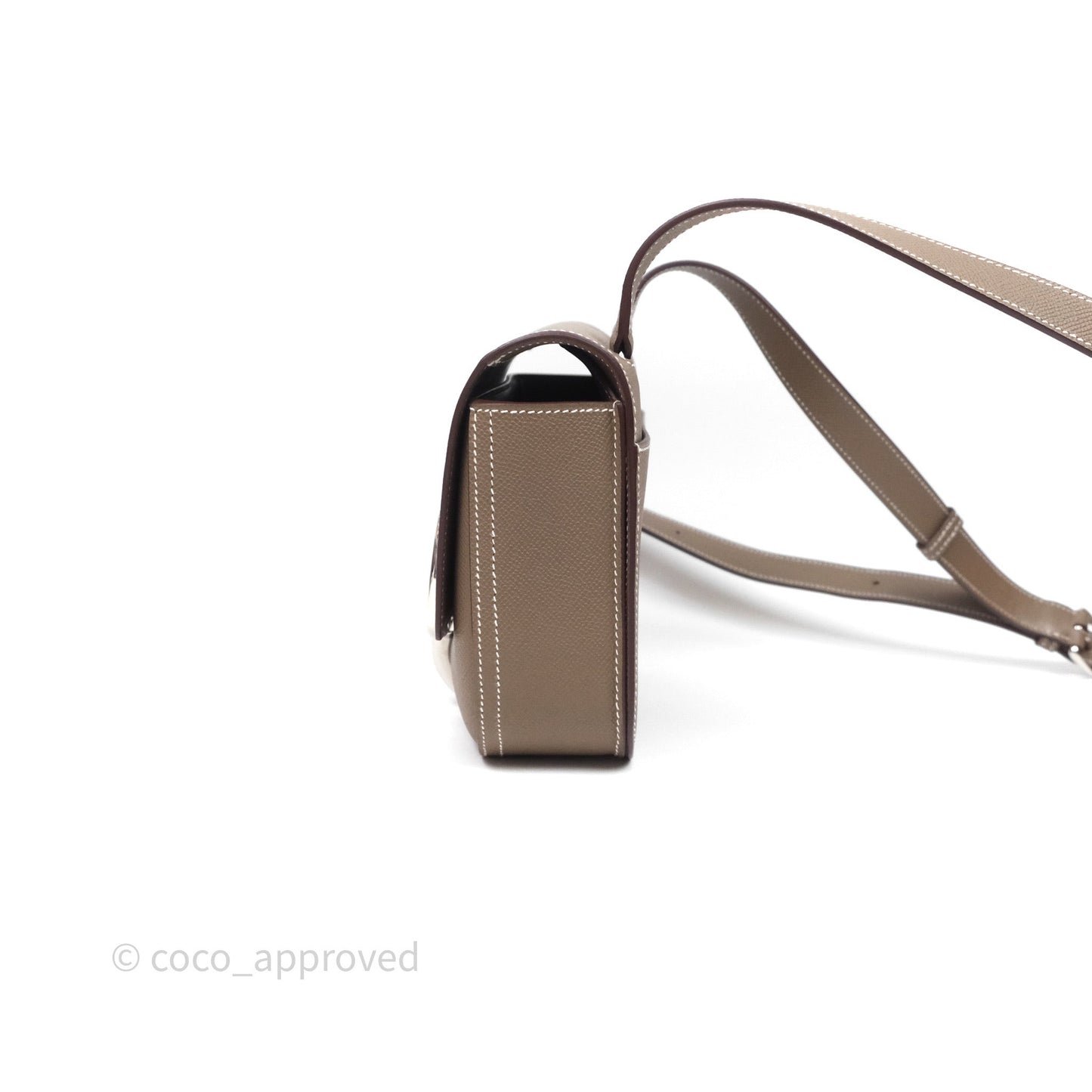 Hermès Della Cavalleria Mini Bag Etoupe 18 Epsom Palladium Hardware