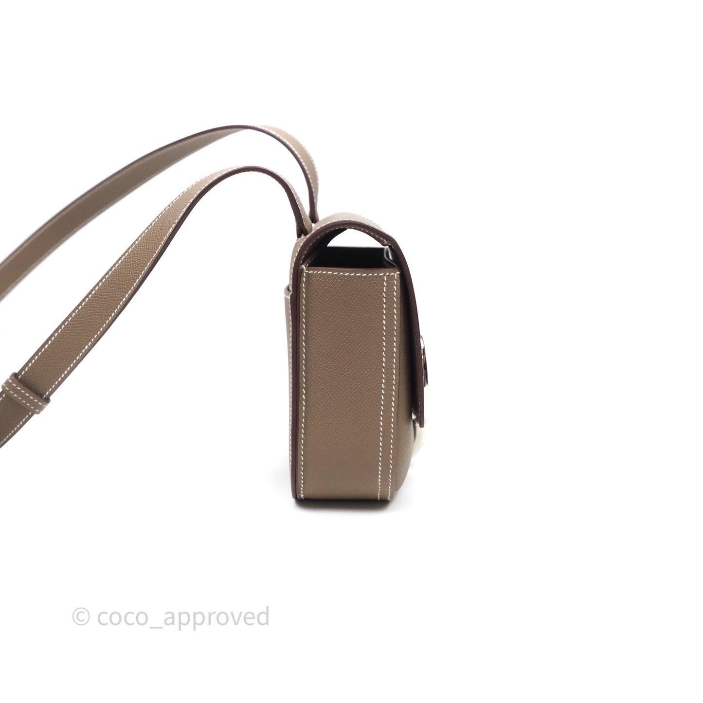Hermès Della Cavalleria Mini Bag Etoupe 18 Epsom Palladium Hardware