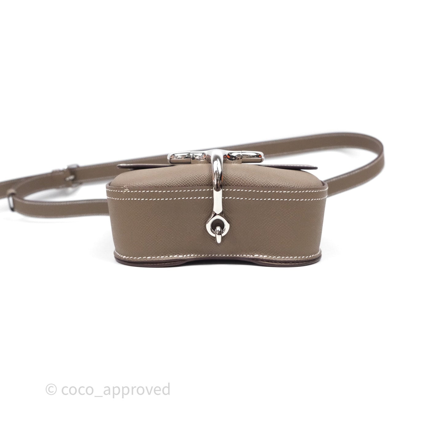 Hermès Della Cavalleria Mini Bag Etoupe 18 Epsom Palladium Hardware