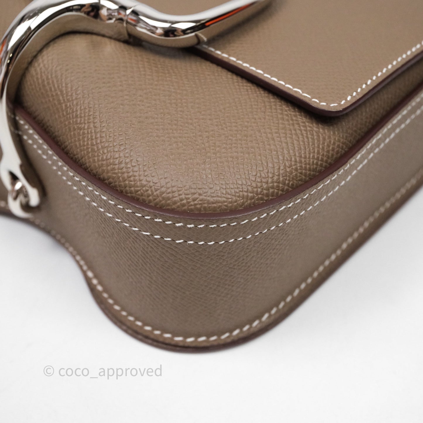 Hermès Della Cavalleria Mini Bag Etoupe 18 Epsom Palladium Hardware