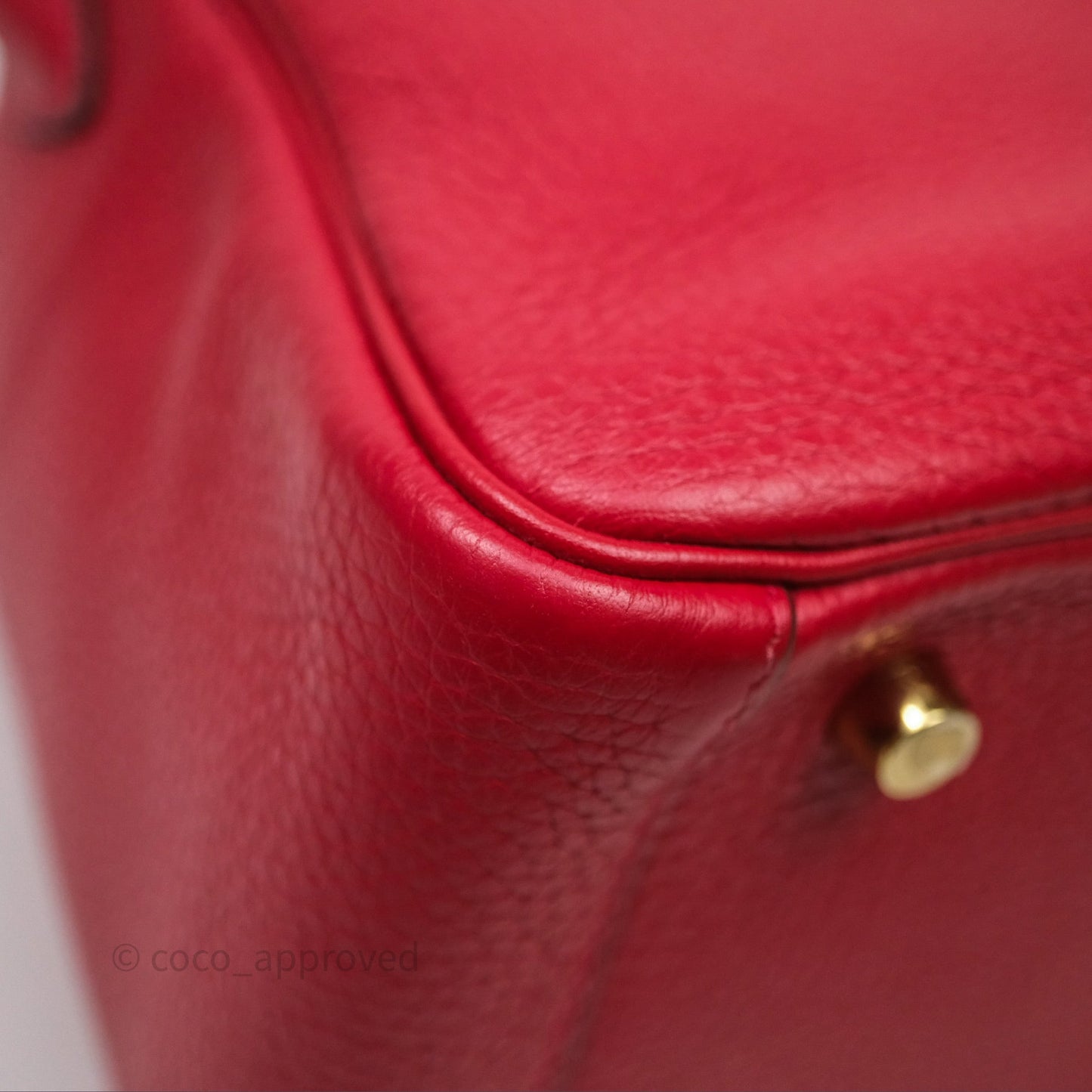 Hermes Lindy 26 Rouge Casaque Q5 Clemence Gold Hardware