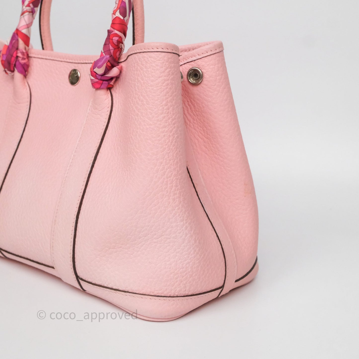 Hermes Garden Party 30 Rose Sakura 3Q Palladium Hardware